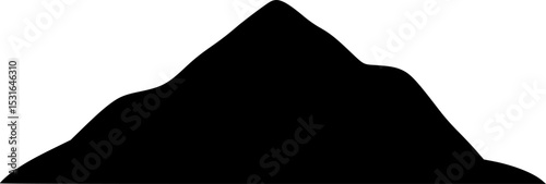 Black and White Sand Pile: A minimalist silhouette of a sand pile, evoking a sense of simplicity and natural beauty.
