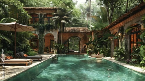 a villa in the middle of the forest