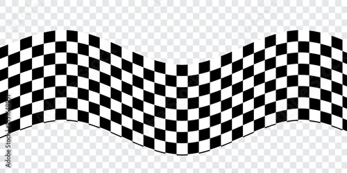 Abstract checkered round frame. Racing concept. Chess pattern on white background. Border template.