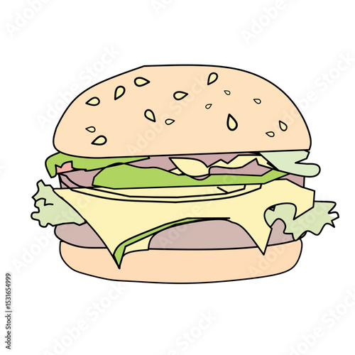 hamburger vector illustration