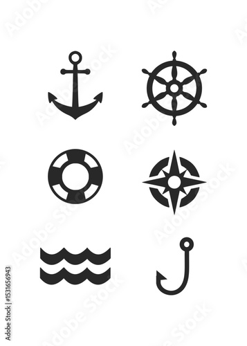 Nautical decoration vector stock illustration