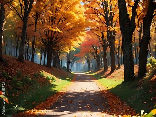 Gentle Autumn Scene Background