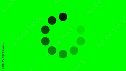 Rotating Loading Circle Animation – Seamless Looping Icon with Transparent Alpha Channel Background.	