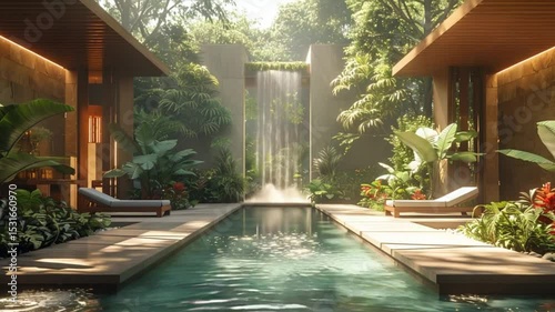 a villa in the middle of the forest