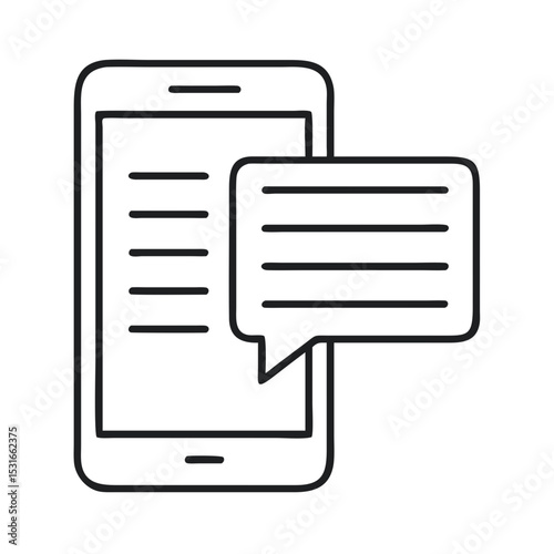 Chat Conversation Displayed on a Smartphone in a Minimalist Design