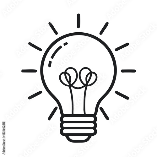 Bright Idea Symbolizing Innovation and Creativity With a Lightbulb