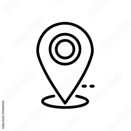 Location Pin Icon Representing Navigation and Mapping Features