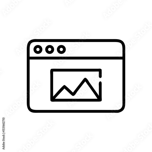 Website Browser Displaying a Simple Line Graph on a Screen