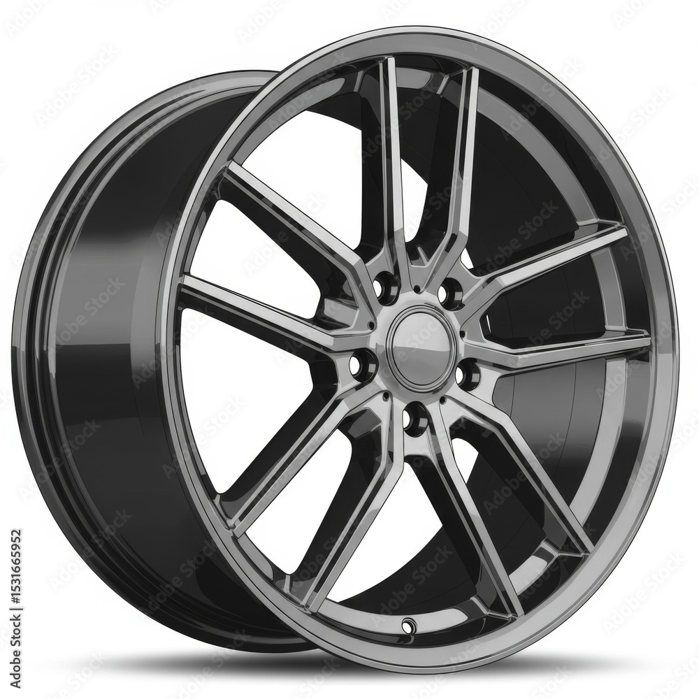 Fototapeta premium Dark Grey Multispoke Alloy Wheel Rim