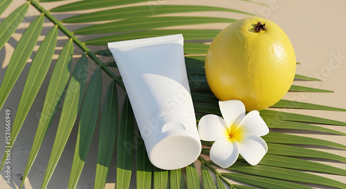 Natural Beauty, Tropical Skincare Product Presentation