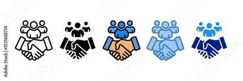 Corporate Alliance Icon Element For Design