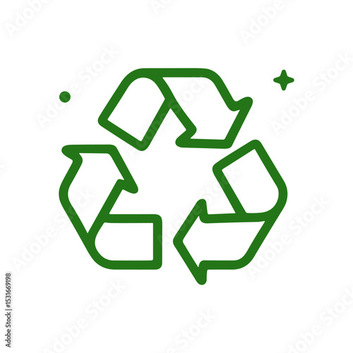 Recycling symbol ecofriendly sustainability. Icon symbol illustration