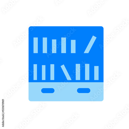 bookshelf duo tone icon