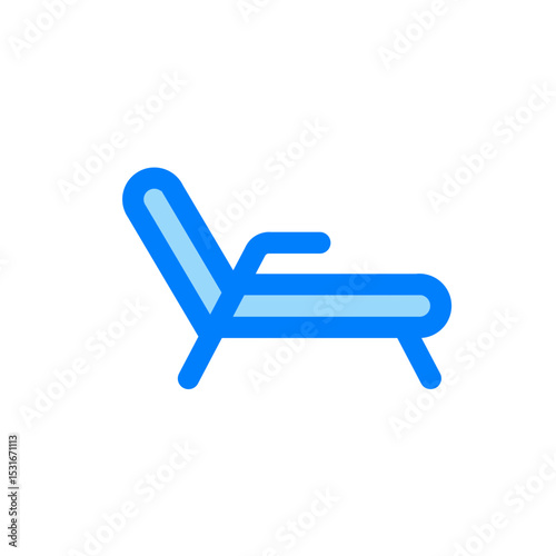 enjoying chair duo tone icon