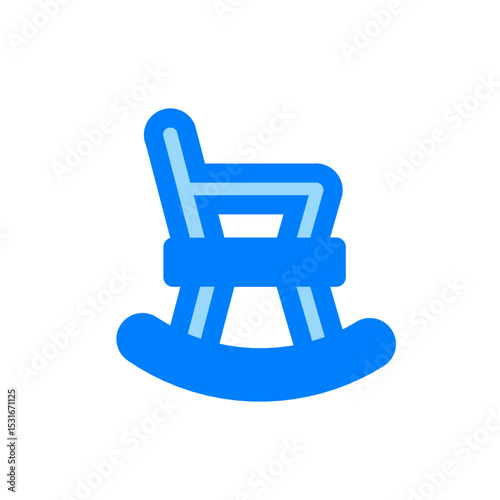 old wooden chair duo tone icon