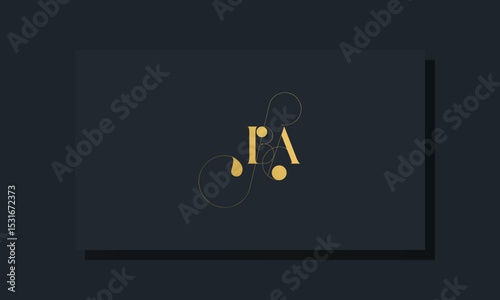 Minimal royal initial letters BA logo.