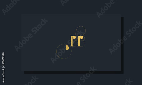 Minimal royal initial letters BB logo.