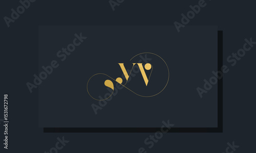 Minimal royal initial letters YV logo