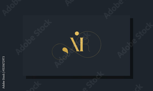 Minimal royal initial letters XR logo