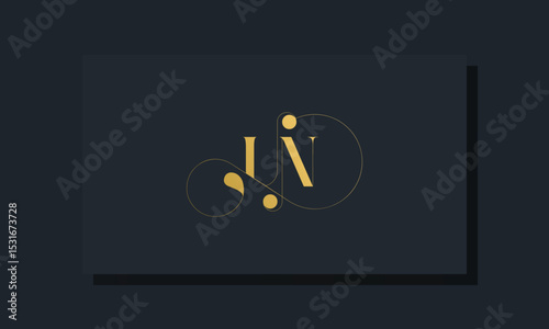 Minimal royal initial letters UN logo