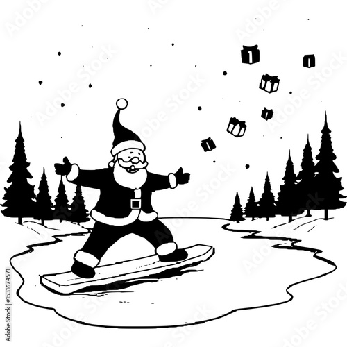 Weihnachtsmann in lustigen Situationen - 5