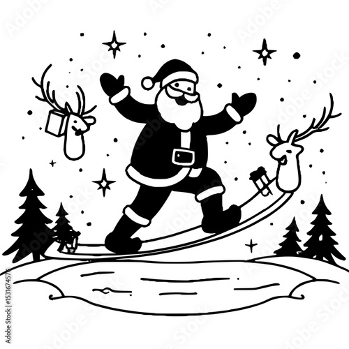 Weihnachtsmann in lustigen Situationen - 7