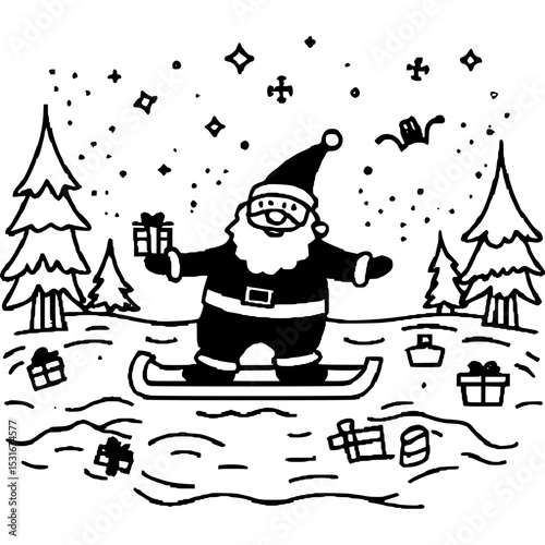 Weihnachtsmann in lustigen Situationen - 6
