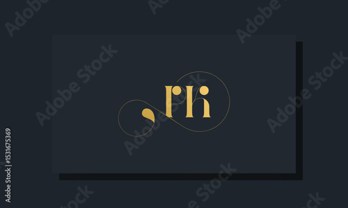 Minimal royal initial letters PK logo