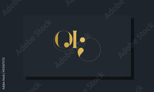Minimal royal initial letters OL logo