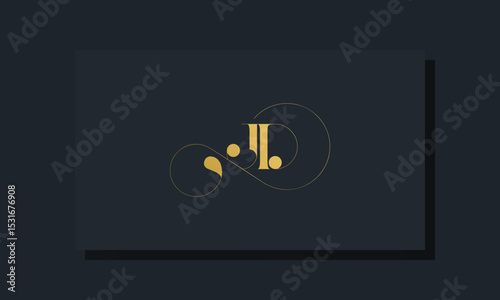 Minimal royal initial letters JD logo