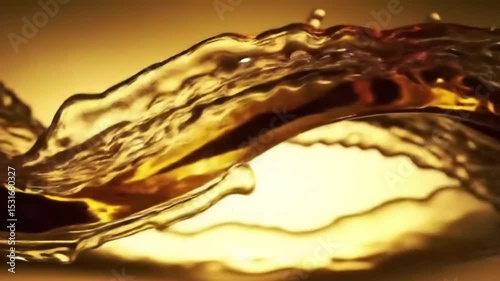 Golden Liquid Wave: Abstract Flowing Fluid Texture