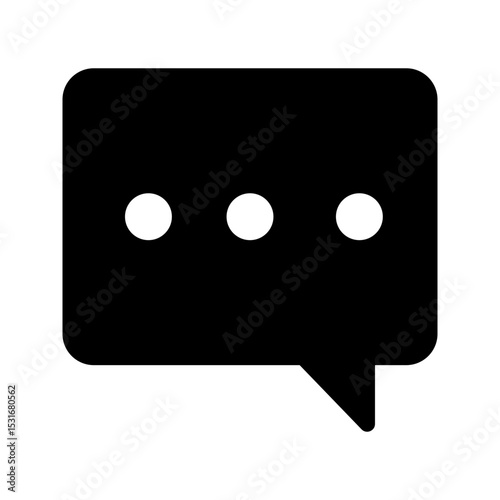 speech bubble glyph icon