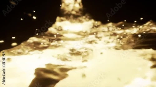 Molten Gold Splash: Abstract Liquid Metal Burst