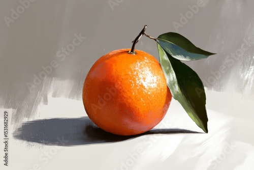 painting of mandarin orange fruit