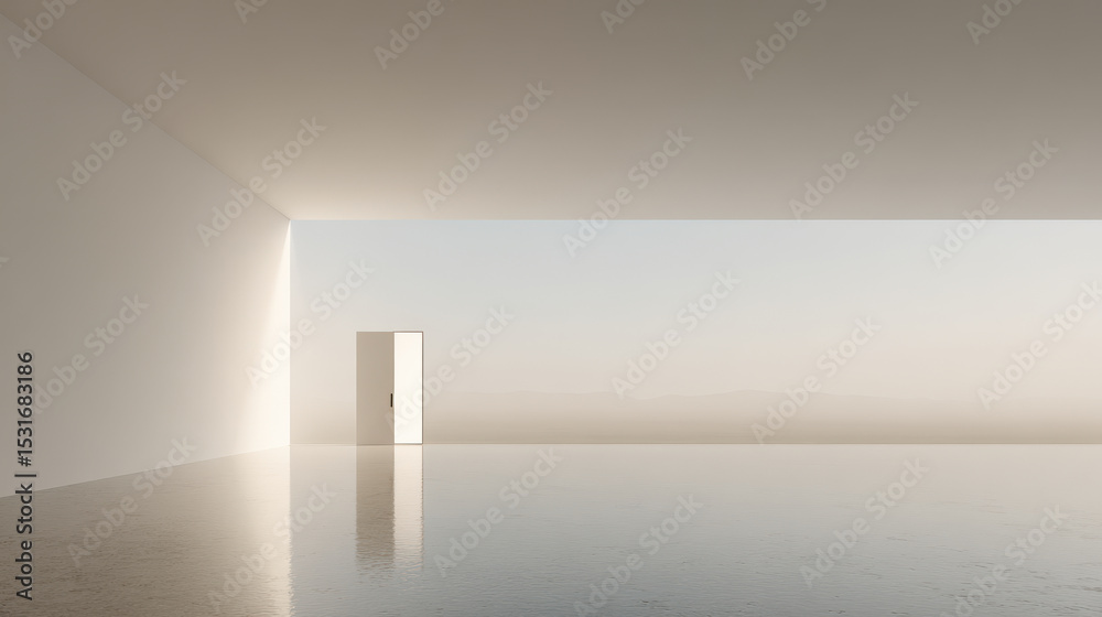 custom made wallpaper toronto digitaljapanese minimalist house entrance featuring light door surrounded by soft diffused light