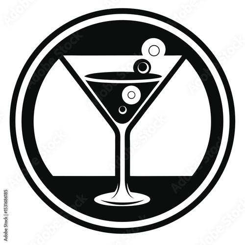 black-and-white-icon-of-martini-glass--white-backg.eps