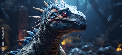 Galaxy Version of Pachycephalosauria, ai generative