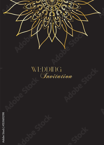 The Gold Mandala Wedding Iinvitation Card