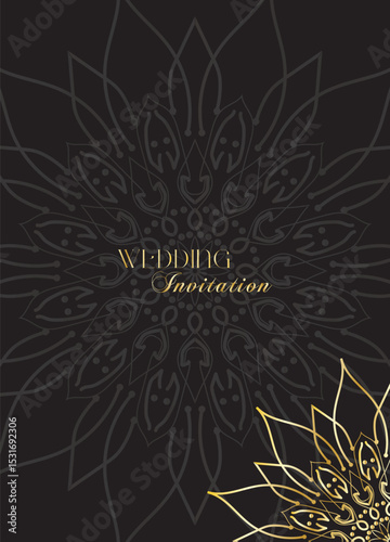 The Gold Mandala Wedding Iinvitation Card