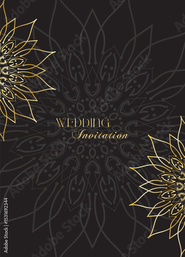 The Gold Mandala Wedding Iinvitation Card