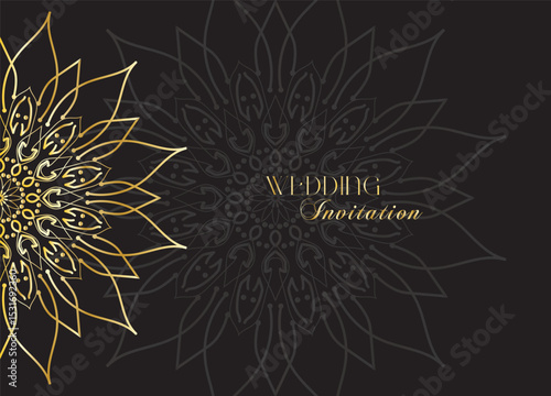 The Gold Mandala Wedding Iinvitation Card