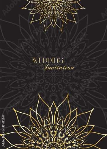 The Gold Mandala Wedding Iinvitation Card