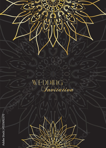 The Gold Mandala Wedding Iinvitation Card