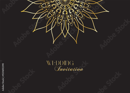 The Gold Mandala Wedding Iinvitation Card