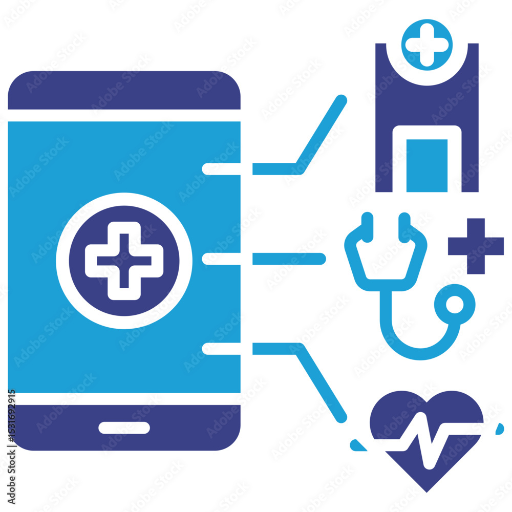 Obraz premium Health App Icon