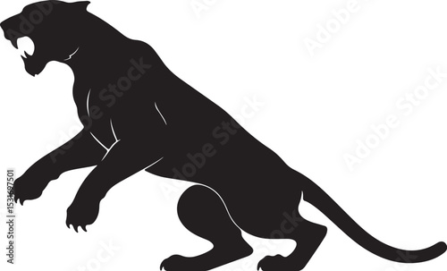 silhouette of a lion