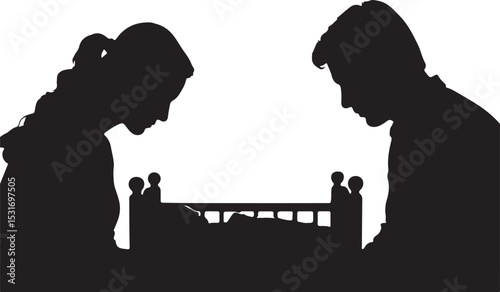 silhouette of a couple
