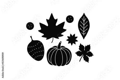 Handmade autumn crafts setup with warm accents vector art illustration