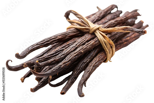 vanilla bean isolated on white background PNG. GENERATIVE AI