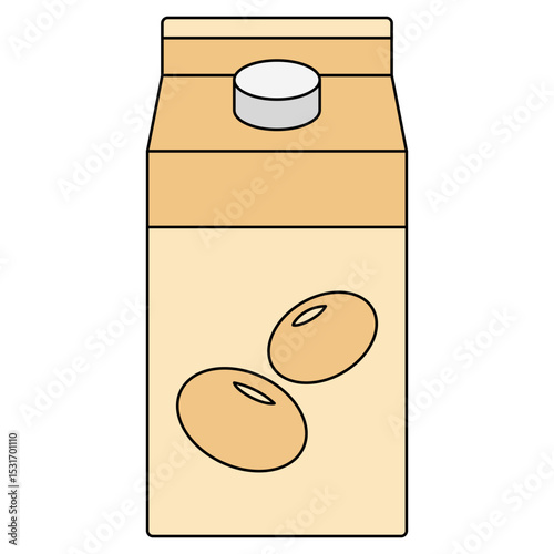 illustration of soymilk in a box